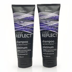 2 Pack Shikai Color Reflect Platinum Shampoo Light Reflective Natural Haircare